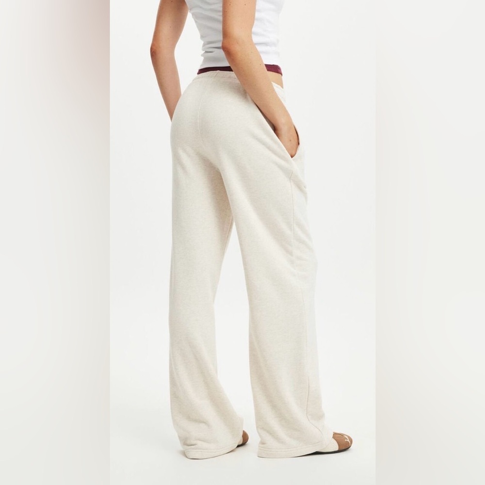 Cotton On Pale yellow wide Leg lounge pants Medium